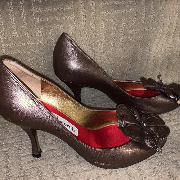 Christian Lacroix Peep-Toe Pumps - Picture 4 of 9